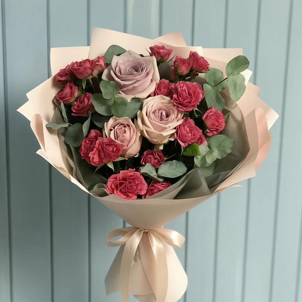 Букет цветов из: Гвоздики и Розы в Нижнезольском