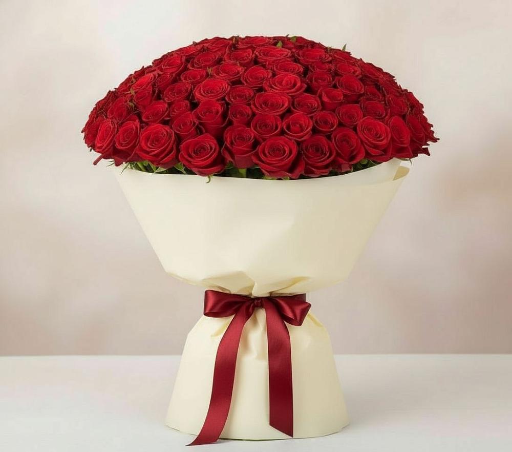 Букет 101 Красная роза Милано в Нижнезольском