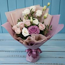 Букет цветов из:  Розы и Лизиантусы в Нижнезольском