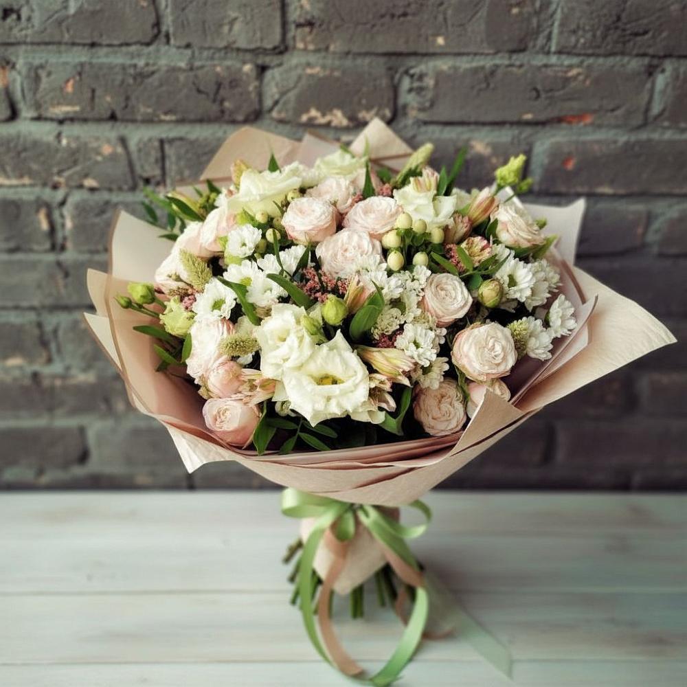 Букет цветов из: Альстромерии, Розы и Хризантемы в Нижнезольском
