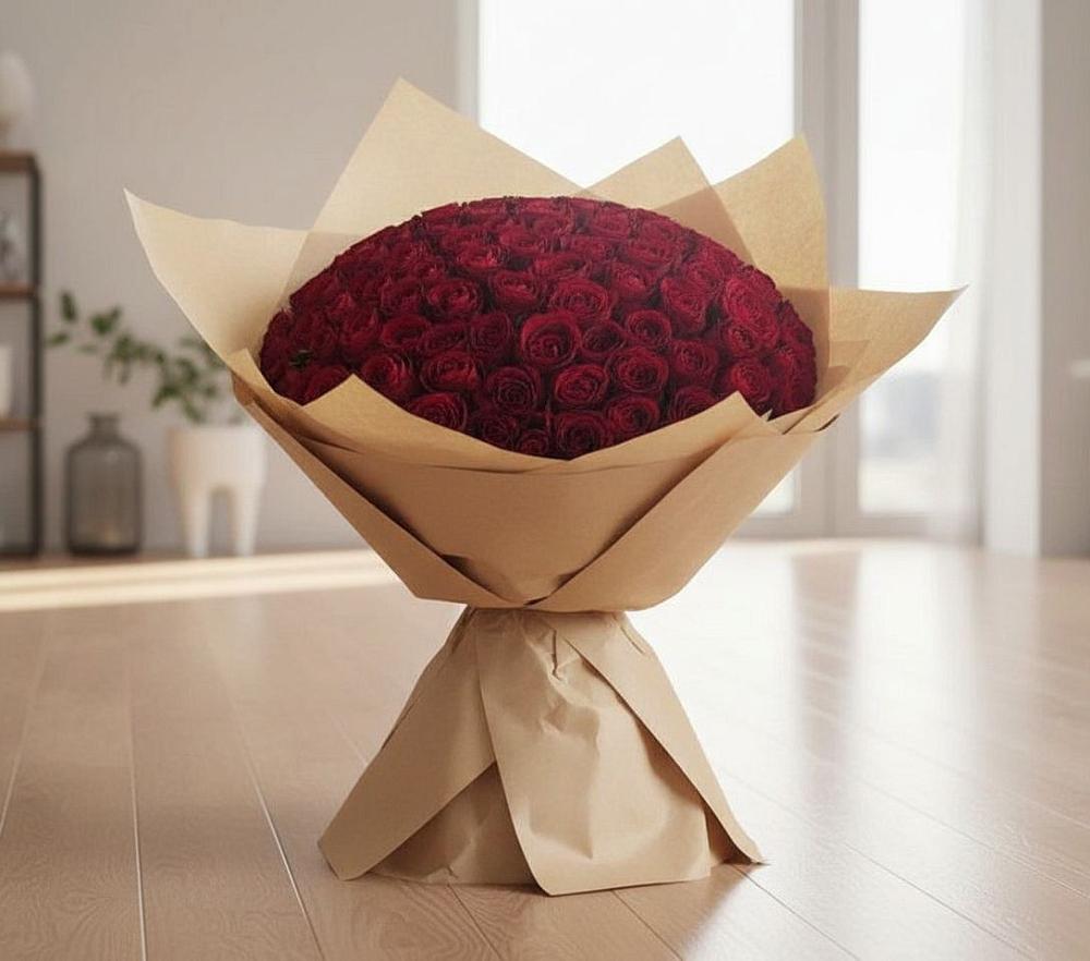Букет 101 Красная роза в Нижнезольском