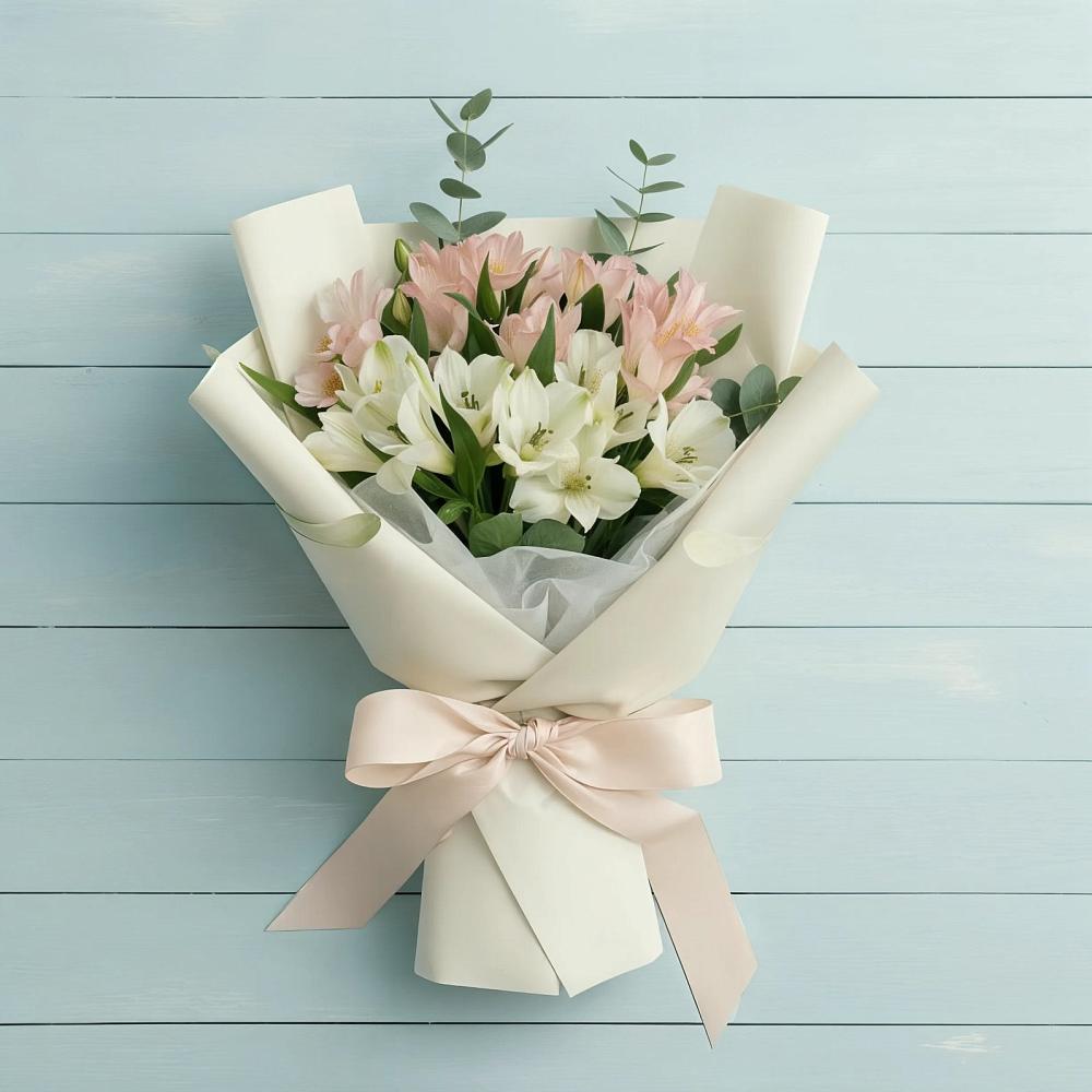 Букет цветов из: Альстромерии в Нижнезольском