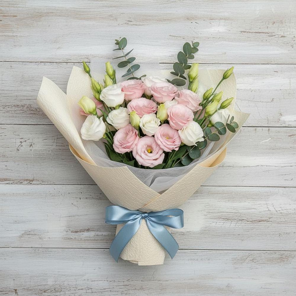 Букет цветов из: Лизиантусы в Нижнезольском